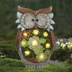 Solar Owl Led Light Outdoor Decorative Light Courtyard Decoration Resin Crafts Courtyard Lawn Night View Gift Lighting Decoration