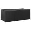 vidaXL Patio Storage Box Poly Rattan 70.8"x35.4"x29.5" Black