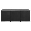 vidaXL Patio Storage Box Poly Rattan 70.8"x35.4"x29.5" Black