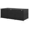 vidaXL Patio Storage Box Poly Rattan 70.8"x35.4"x29.5" Black