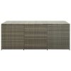 vidaXL Patio Storage Box Poly Rattan 70.9"x35.4"x29.5" Gray