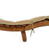 TOPMAX Outdoor Patio Wood Portable Extended Chaise Lounge Set with Foldable Tea Table for Balcony; Poolside; Garden; Brown