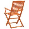 vidaXL Folding Patio Chairs 8 pcs Solid Eucalyptus Wood