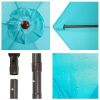 7.5ft Outdoor Patio Umbrella for Inground Pool Balcony Backyard Blue