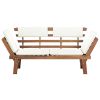 vidaXL Patio Bench with Cushions 2-in-1 74.8" Solid Acacia Wood