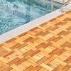 (Set of 10) Hanalei Eucalyptus Interlocking Wooden Decktile in Honey