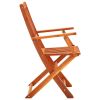 vidaXL Folding Patio Chairs 8 pcs Solid Eucalyptus Wood