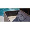 1 PCS Outdoor Brown Rattan Wicker Storage Box With Steel Frame