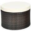 Patio Round Daybed Rattan Furniture Sets with Canopy