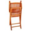 vidaXL Folding Patio Chairs 8 pcs Solid Eucalyptus Wood