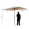 10FT Square Umbrella Waterproof Folding Sunshade (without base)-dk