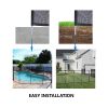 12x4 Ft Outdoor Pool Fence With Section Kit; Removable Mesh Barrier; For Inground Pools; Garden And Patio; Black