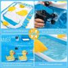 Inflatable Swimming Pool Duck Themed Kiddie Pool with Sprinkler for Age Over 3