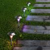 4Packs Solar Garden Lights Outdoor IP44 Waterproof Solar Pathway Lights Color Changing Landscape Lamps