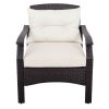 4 Piece Rattan Sofa Seating Group with Cushions, Outdoor Ratten sofa