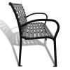 vidaXL Patio Bench 49.2" Steel and WPC Black