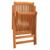 Folding Patio Chairs 2 pcs Solid Wood Eucalyptus