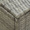 vidaXL Patio Storage Box Poly Rattan 70.9"x35.4"x29.5" Gray