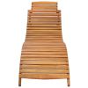 vidaXL Sun Lounger Solid Acacia Wood Brown