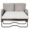 Pull Out Sofa Bed with USB Charging Port and 3-pin Plug; Sleeper Sofa Bed with Twin Size Mattress Pad; Loveseat Sleeper for Living Room; Small Apartme