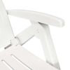 vidaXL Sun Lounger with Footrest Plastic White