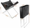 YSSOA 12&rdquo; Portable Grill Charcoal Barbecue Grill - Folding Grill Notebook Shape Charcoal Grill; Detachable Collapsible; Mini Tabletop Camping Gr