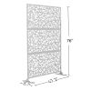 6.33 ft. H x 3.93 ft. W Laser Cut Metal Privacy Screen;  24"*48"*3 panels