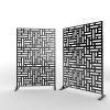 6.33 ft. H x 3.93 ft. W Laser Cut Metal Privacy Screen; 24"*48"* 3 panels